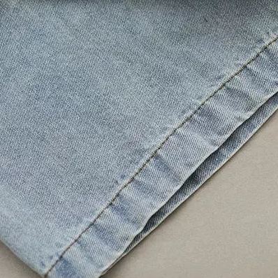 鐮刀褲寬鬆顯瘦梨形身材闊腿牛仔褲-lululam