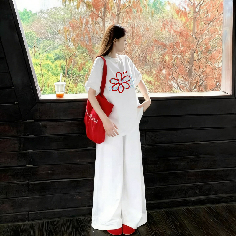 純棉韓系寬鬆百搭小眾設計感短袖t恤