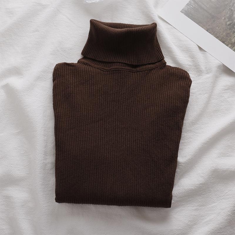 14色韓系高領修身氣質內搭長袖針織衫