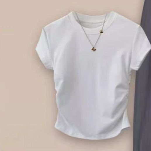 【單件/套裝】韓系簡約百搭純棉正肩T恤+寬鬆闊腿褲兩件套裝-lululam