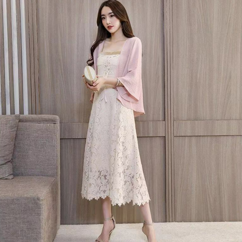 雪紡披肩時尚寬鬆百搭防曬空調開衫-lululam