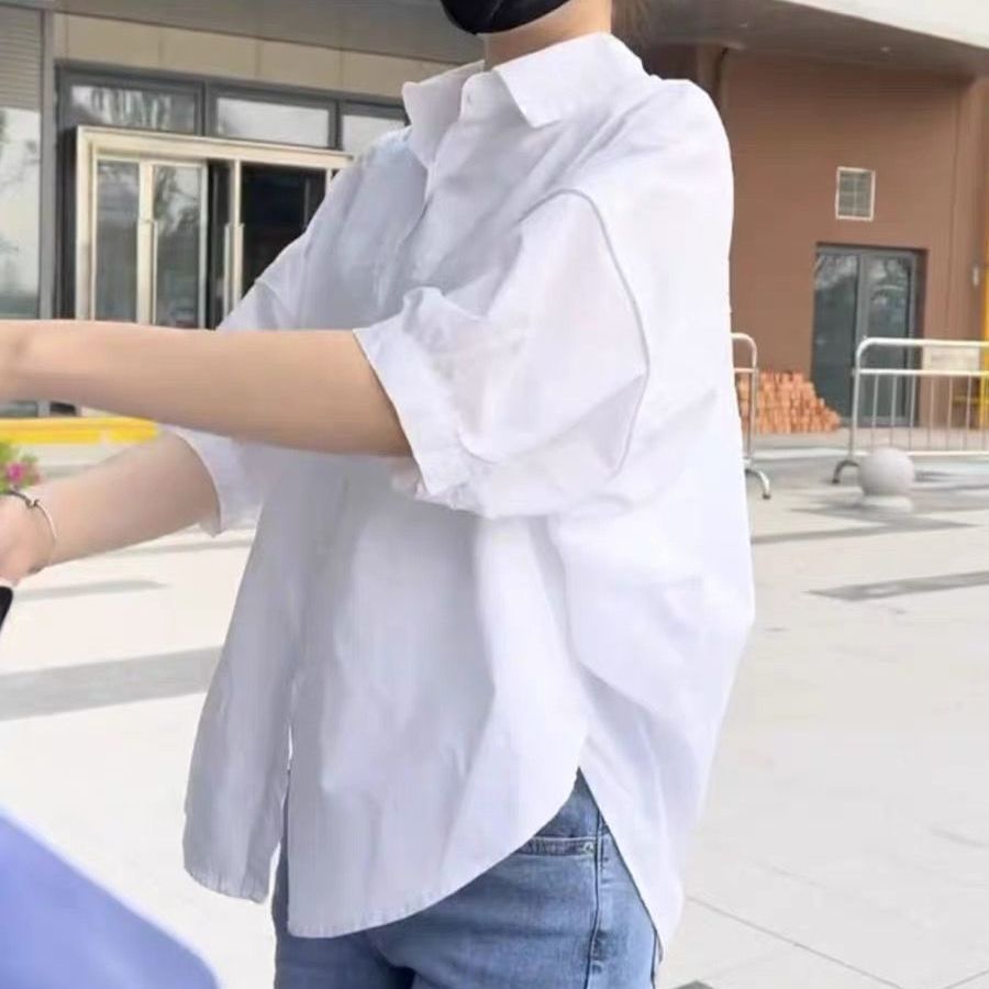 Chic後背鏤空法式設計感褶皺短袖襯衫-Cicichill