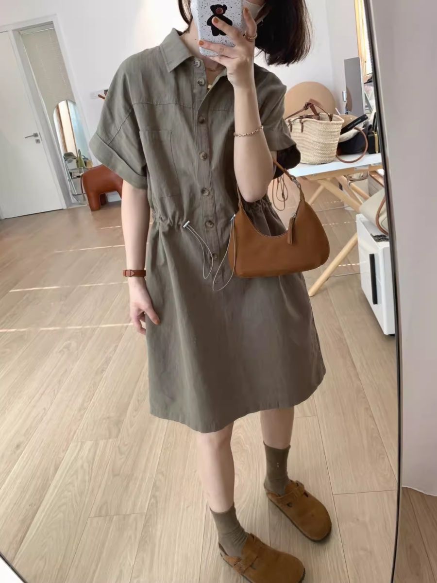 氣質女新款收腰小個子短袖洋裝 商品圖 1