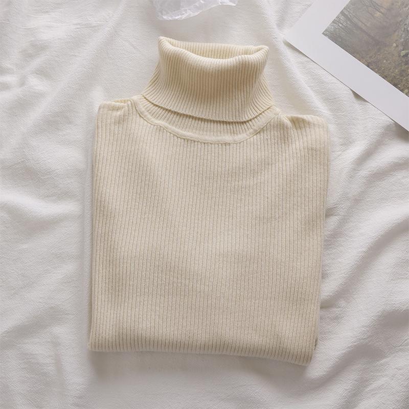 14色韓系高領修身氣質內搭長袖針織衫