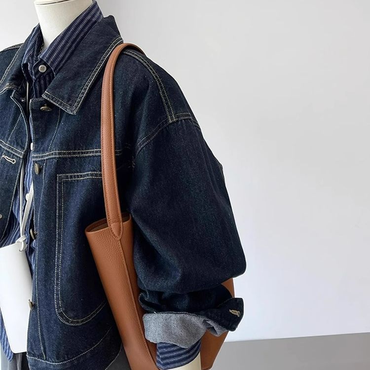港風復古設計寬鬆顯瘦百搭牛仔外套