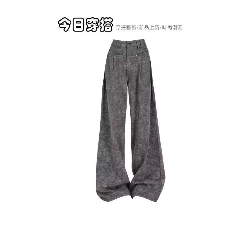 【單件/套裝】韓系休閒風時尚洋氣毛衣+背心+氣質灰色褲子三件套