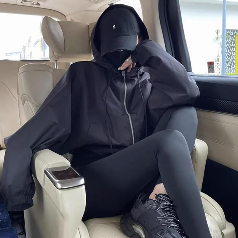 休閒工裝衝鋒衣風衣夾克連帽外套