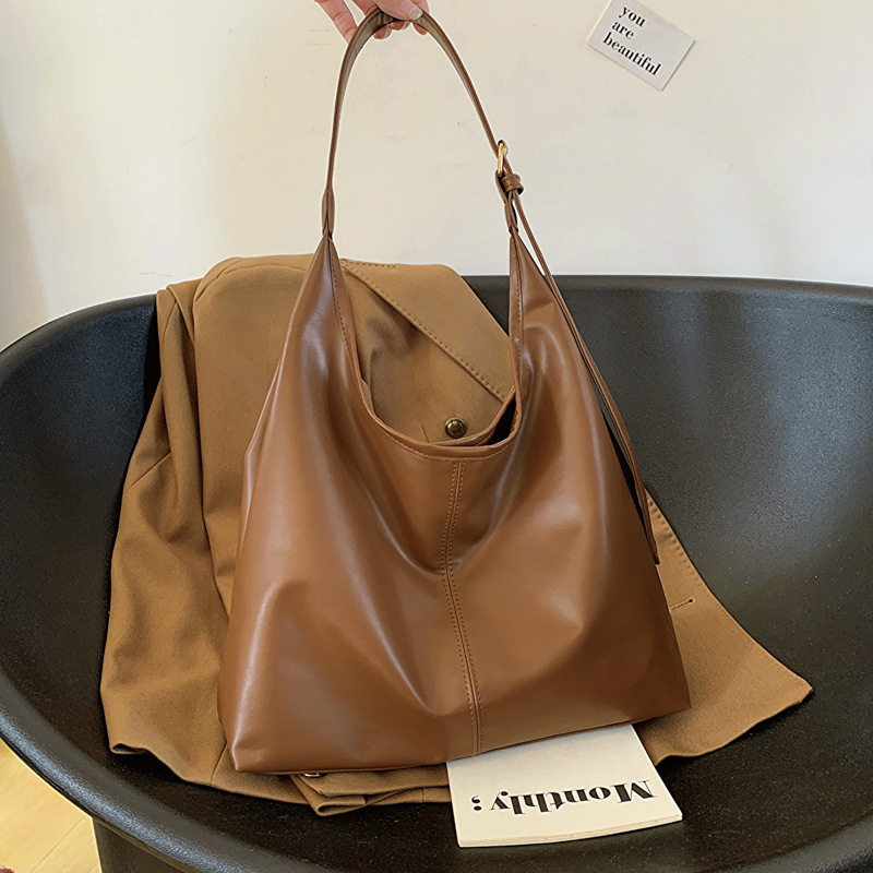 流行高級質感單肩腋下包大容量包包-lululam