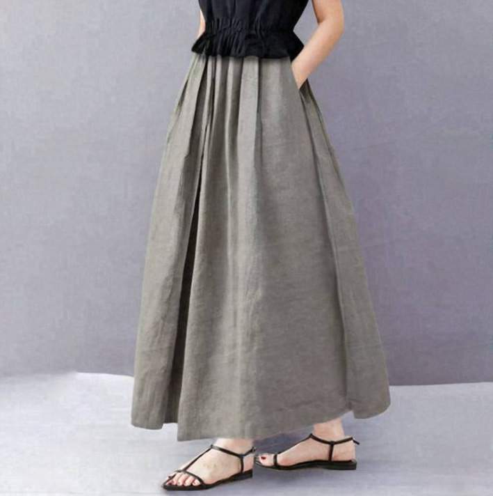 日系荷葉邊收腰拼接拉鏈休閒洋裝-lululam