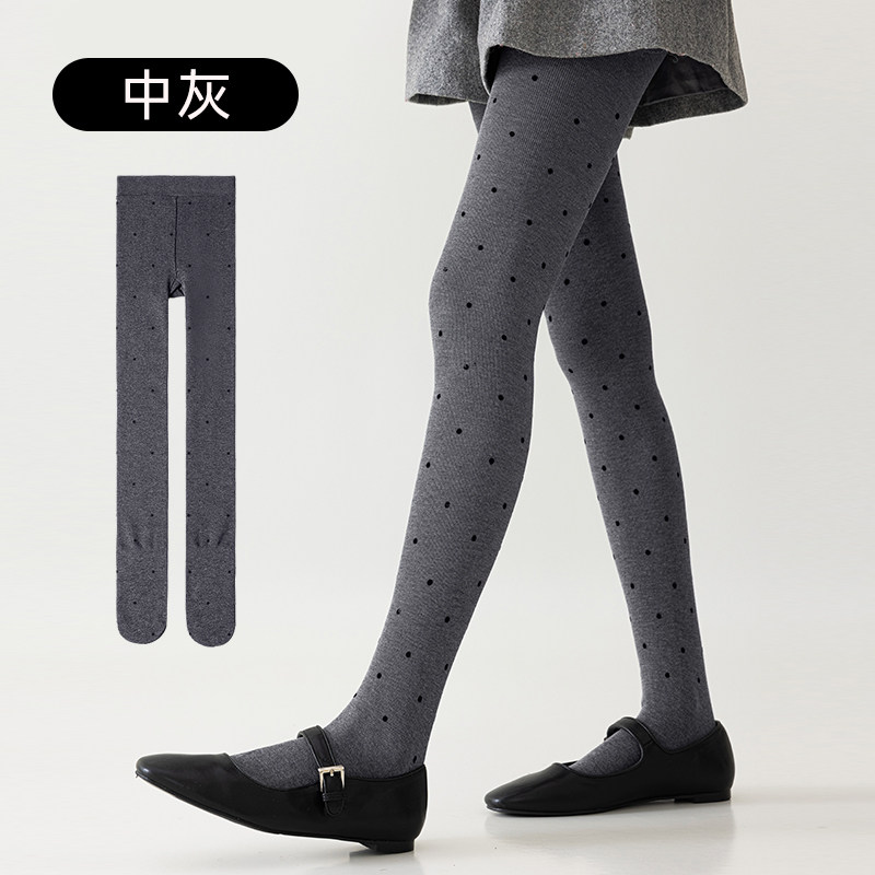 波點打底褲加厚豎條紋壓力瘦腿連褲襪