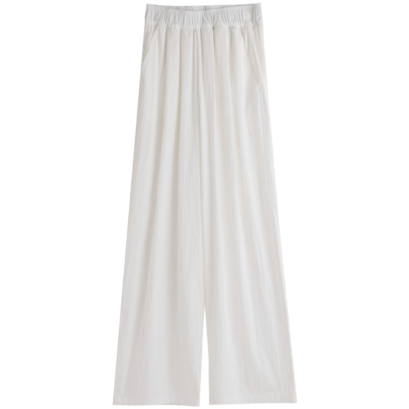 薄款冰絲休閒透氣垂感闊腿顯瘦山本褲-lululam