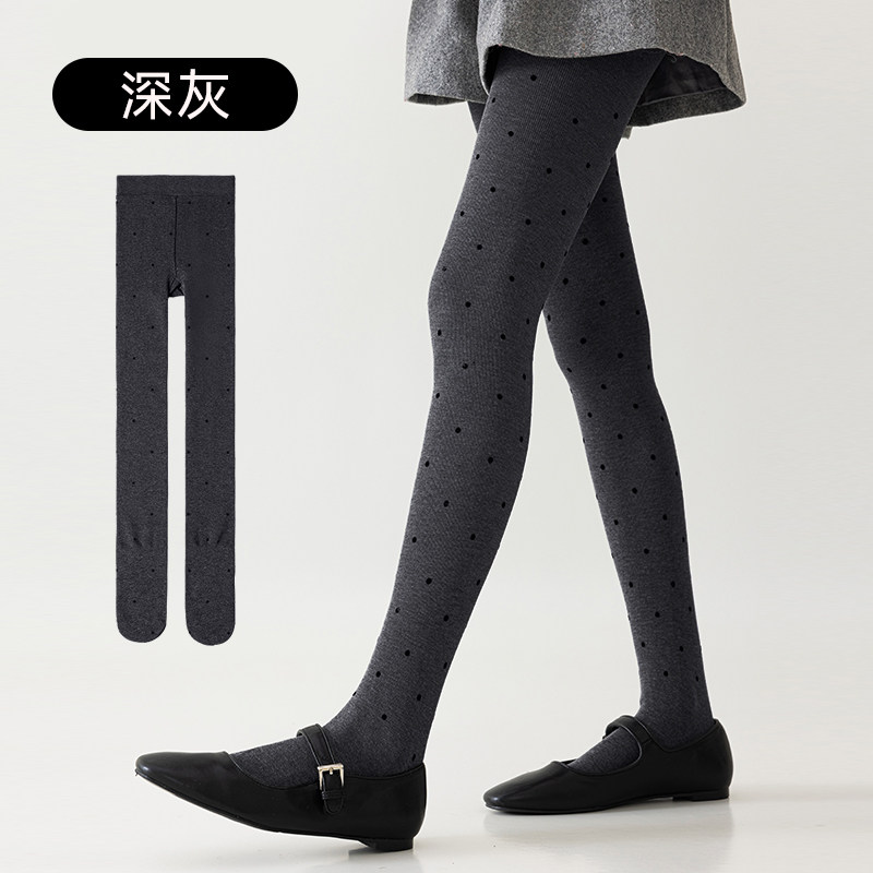 波點打底褲加厚豎條紋壓力瘦腿連褲襪