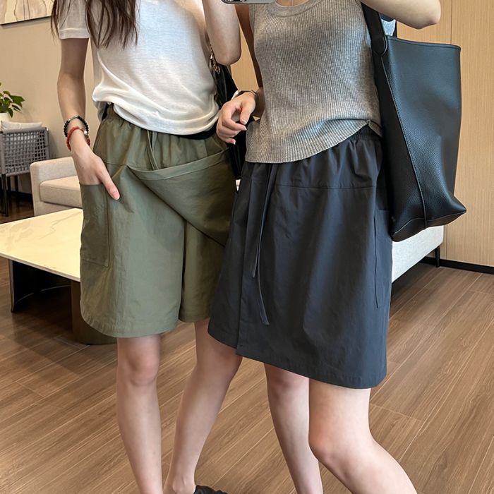 高腰顯瘦寬鬆休閒百搭防走光防曬裙褲