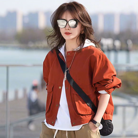 【單件/套裝】減齡顯瘦長袖外套+休閒褲兩件套