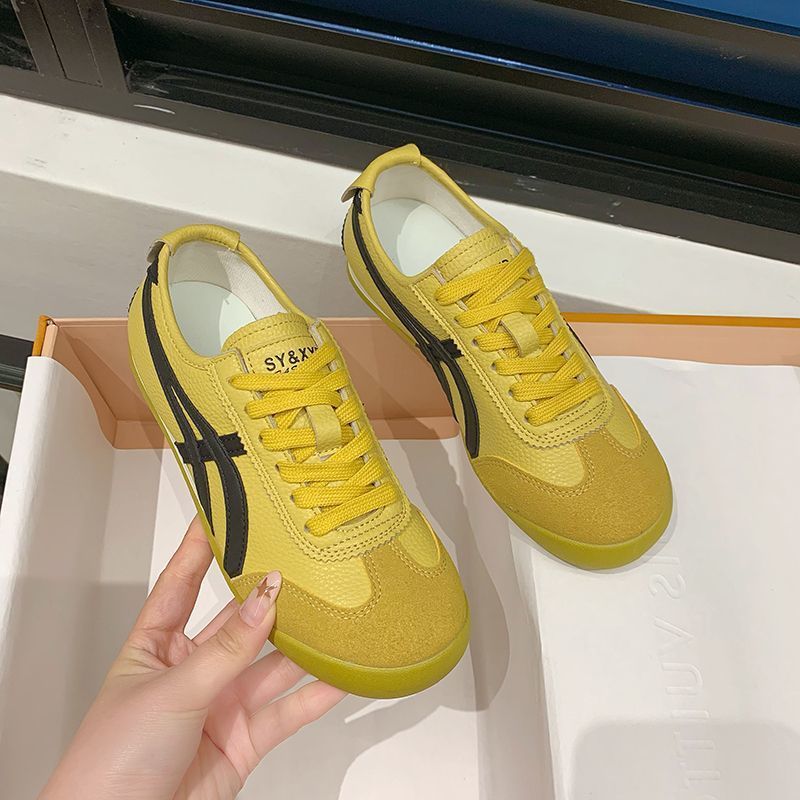 透氣復古休閒百搭拼色板鞋運動德訓鞋阿甘鞋-lululam