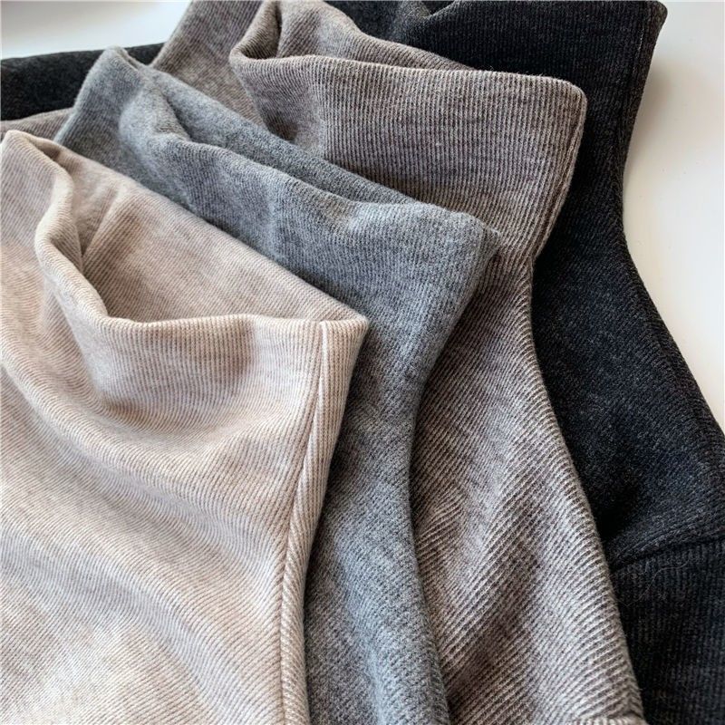 百搭修身刷毛加厚半高領長袖打底長袖