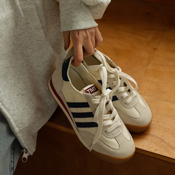 復古百搭德訓鞋厚底輕便阿甘鞋-lululam