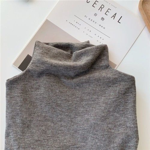 百搭修身刷毛加厚半高領長袖打底長袖