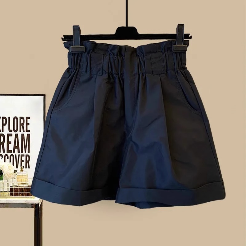 【單買/整買】v領雪紡荷葉邊無袖襯衫短褲兩件套裝-lululam