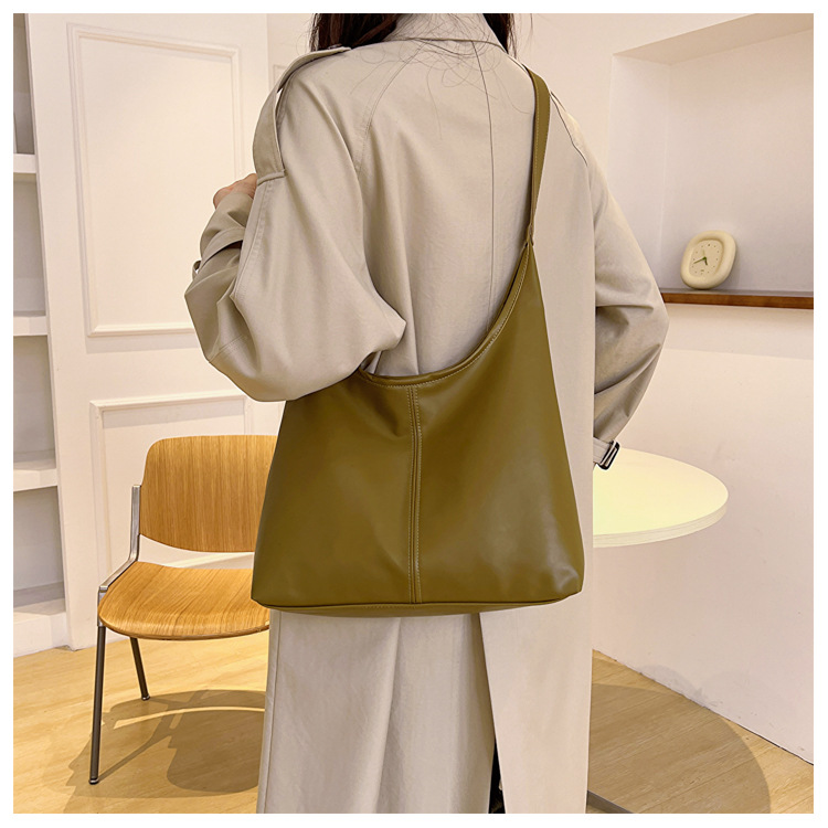 流行高級質感單肩腋下包大容量包包-lululam