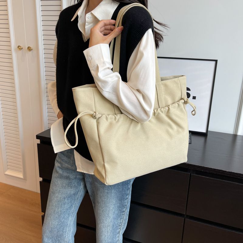 防水托特大容量簡約輕便通勤上班單肩包-lululam