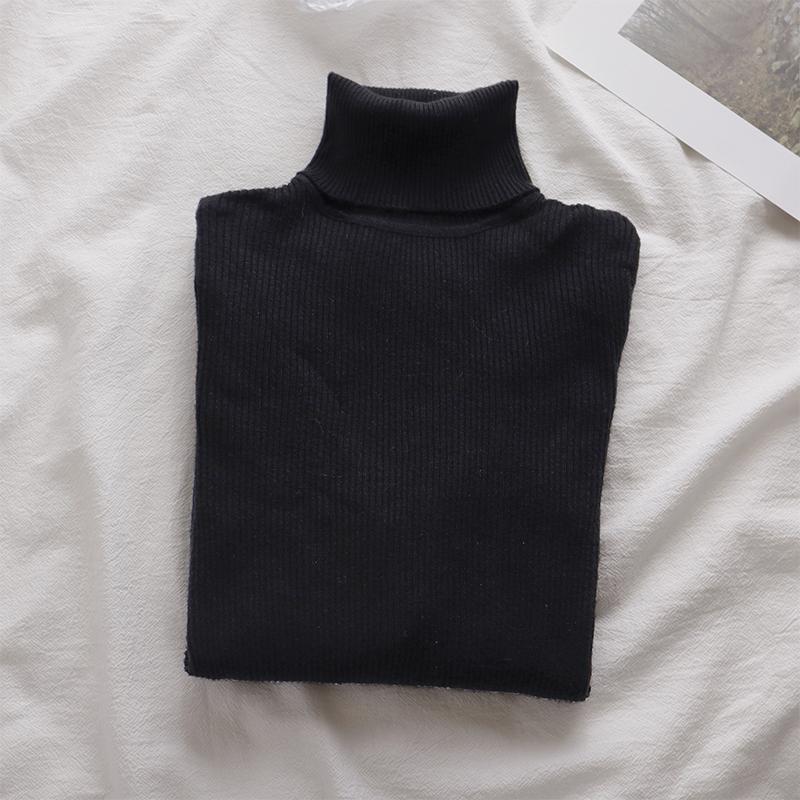 14色韓系高領修身氣質內搭長袖針織衫