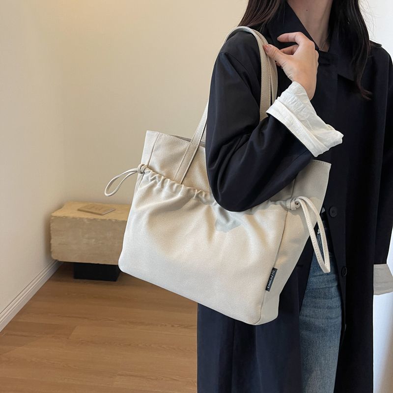 防水托特大容量簡約輕便通勤上班單肩包-lululam