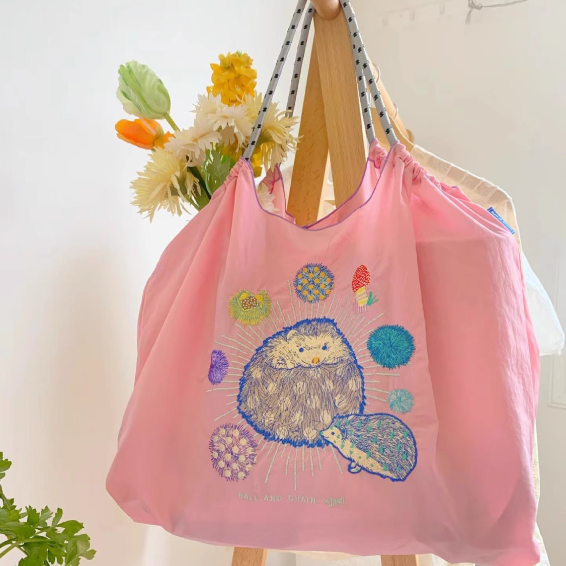 【多款式】小眾刺繡尼龍大容量環保手提單肩斜跨包-Cicichill