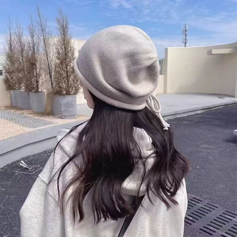 毛線帽堆堆帽情侶包頭帽大頭圍保暖針織帽