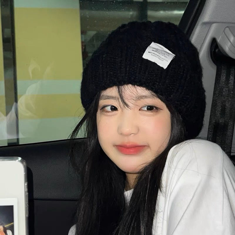8色ins潮流顯臉小百搭粗針織麻花毛線帽子-lululam
