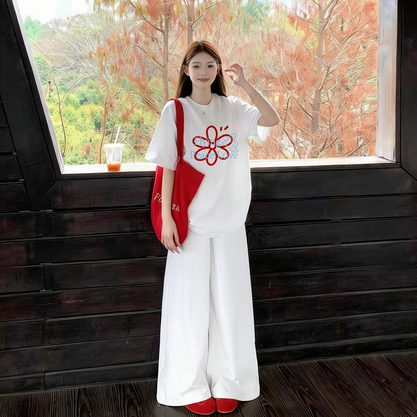 純棉韓系寬鬆百搭小眾設計感短袖t恤