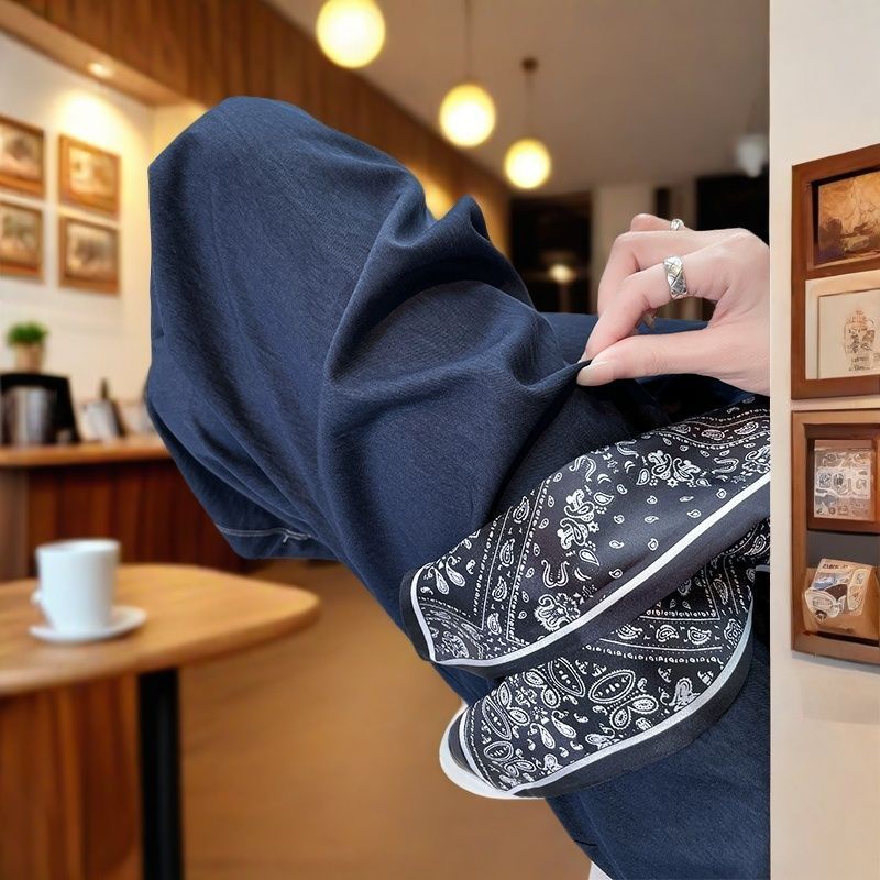 寬鬆薄款梨形身材垂感顯瘦爆款牛仔裙褲-lululam