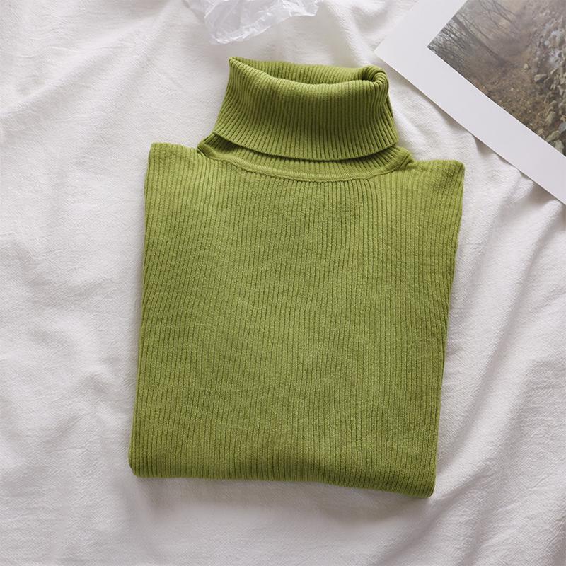 14色韓系高領修身氣質內搭長袖針織衫