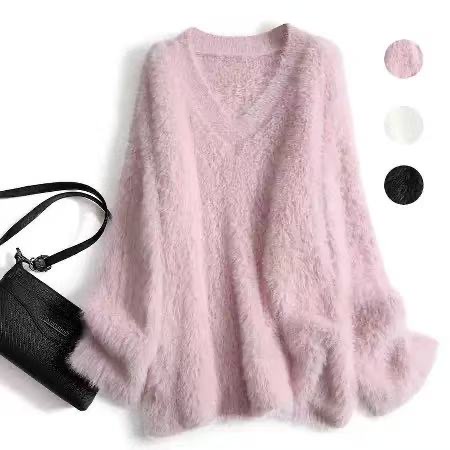 溫柔風水貂絨輕奢軟糯加厚針織衫