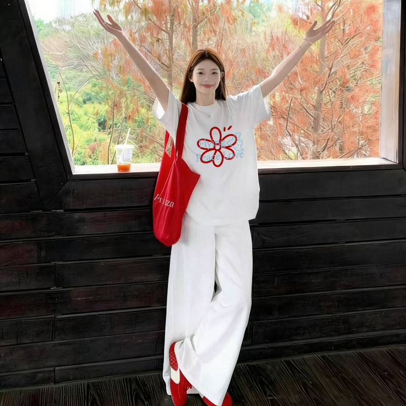 純棉韓系寬鬆百搭小眾設計感短袖t恤