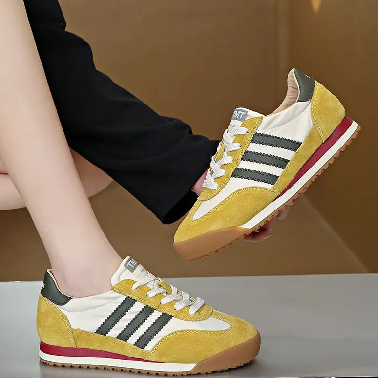 復古百搭德訓鞋厚底輕便阿甘鞋-lululam