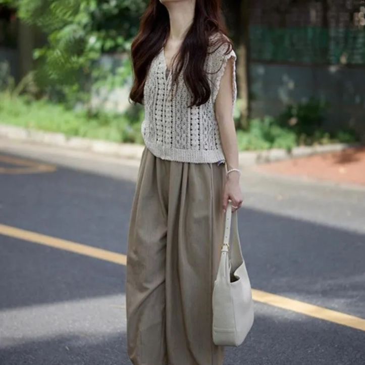 【單件/套裝】休閒顯瘦時尚港風高級韓系三件套裝-lululam