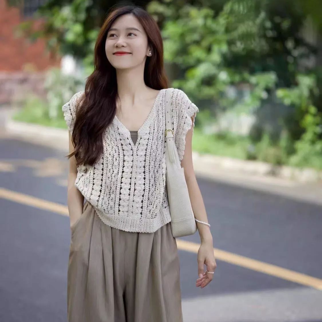 【單件/套裝】休閒顯瘦時尚港風高級韓系三件套裝-lululam