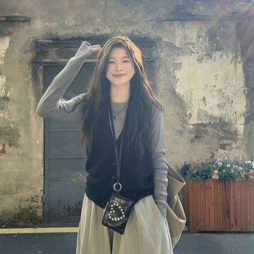 【單件/套裝】韓系大碼馬甲打底衫工裝褲疊穿三件套裝-lululam