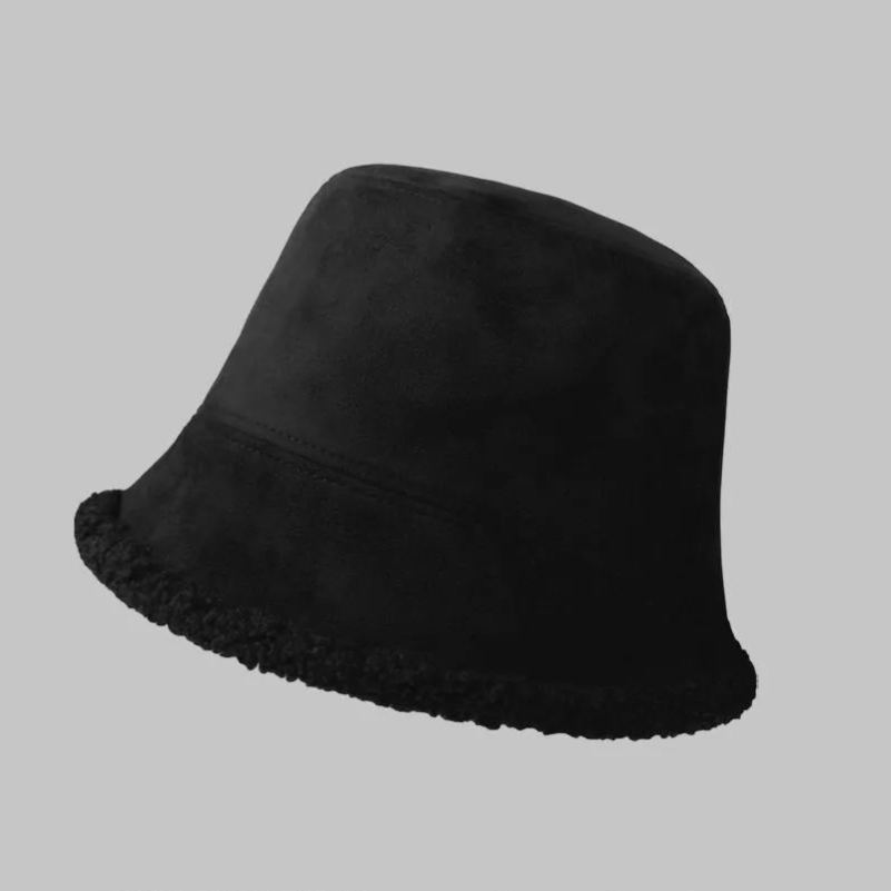 顯臉小星球毛絨漁夫帽大頭水桶毛絨帽子