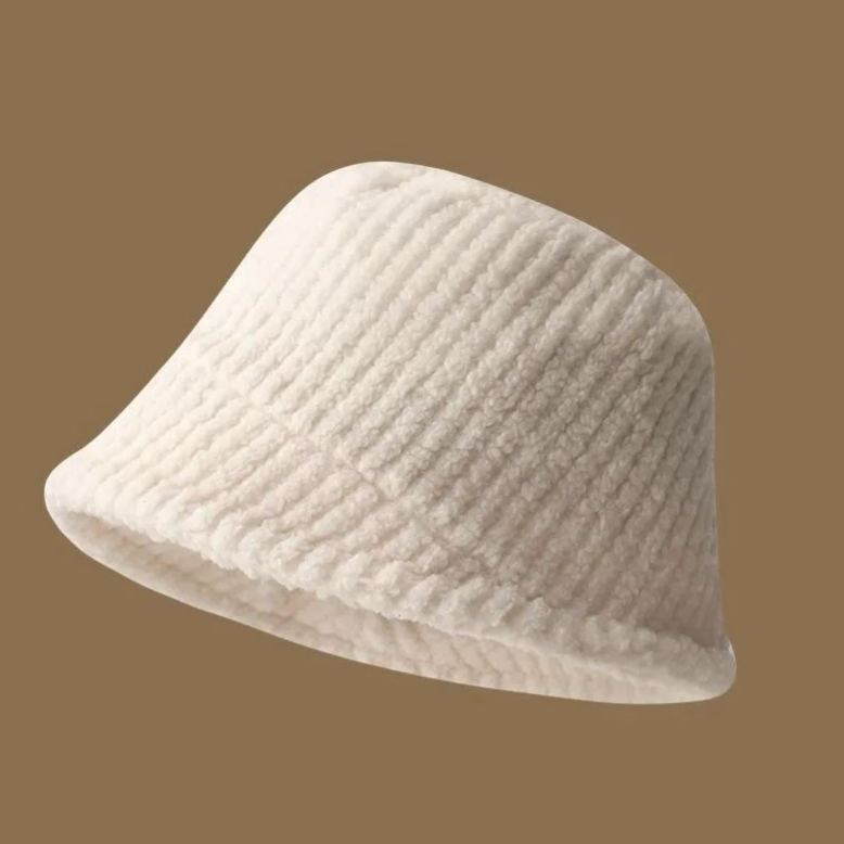 顯臉小星球毛絨漁夫帽大頭水桶毛絨帽子