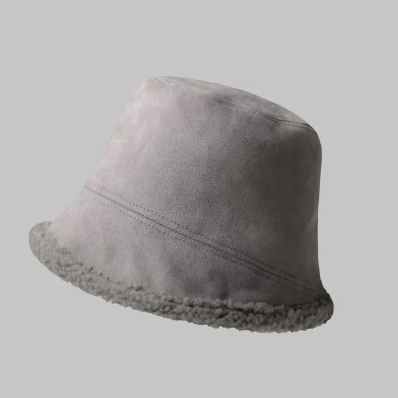 顯臉小星球毛絨漁夫帽大頭水桶毛絨帽子