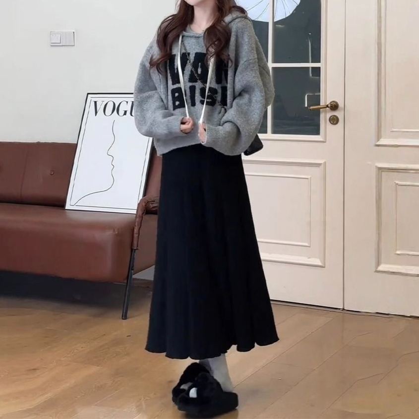 【單件/套裝】韓系減齡連帽T 休閒半身裙兩件套裝