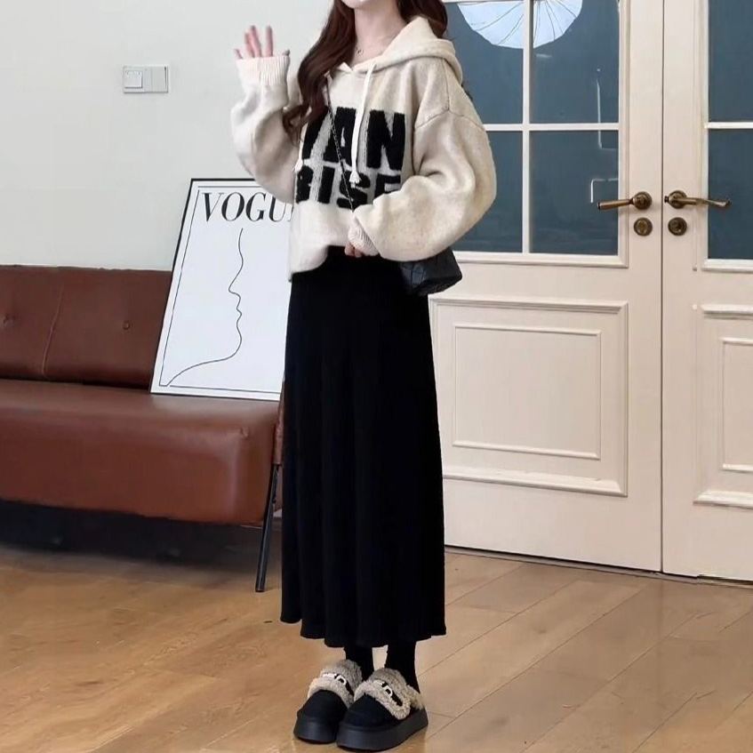 【單件/套裝】韓系減齡連帽T 休閒半身裙兩件套裝