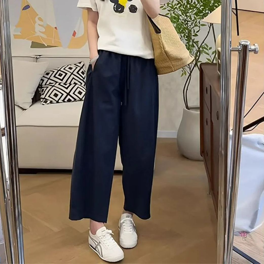 小個子巨好看的套裝韓系花朵印花短袖T恤高腰顯瘦休閒褲套裝女夏 商品圖 8