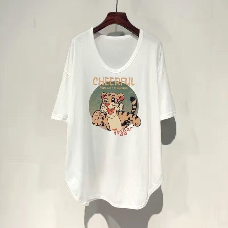 寬鬆大碼中長版UV領韓版顯瘦遮肚短袖 商品圖 11