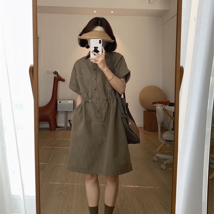 氣質女新款收腰小個子短袖洋裝 商品圖 8