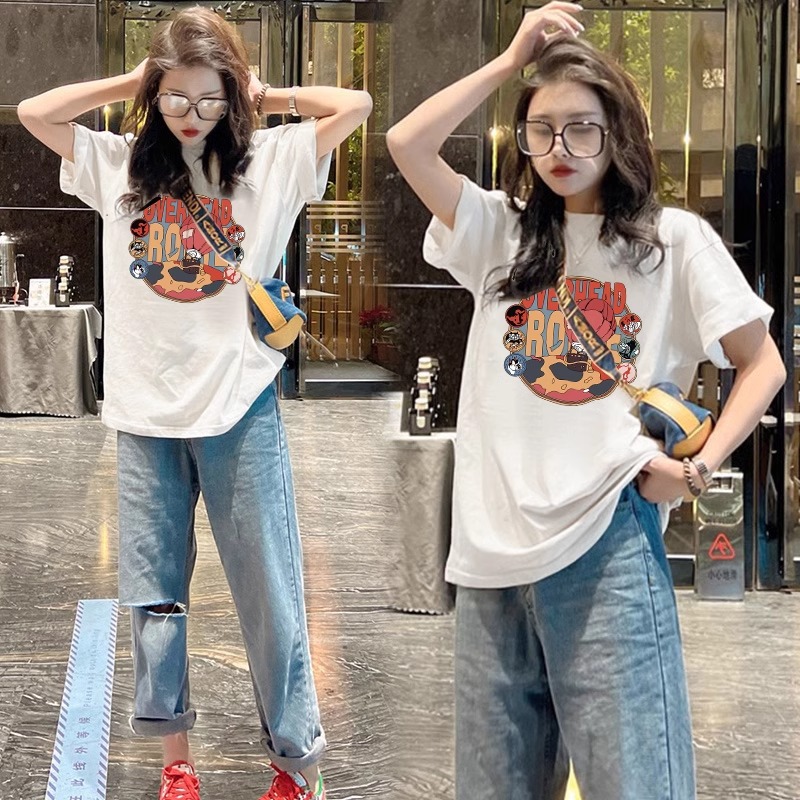 短袖女復古寬鬆胖mm時尚氣質上衣 商品圖 8