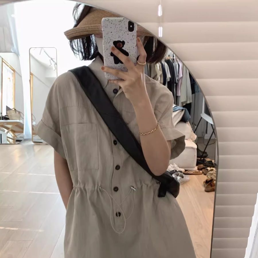 氣質女新款收腰小個子短袖洋裝 商品圖 6