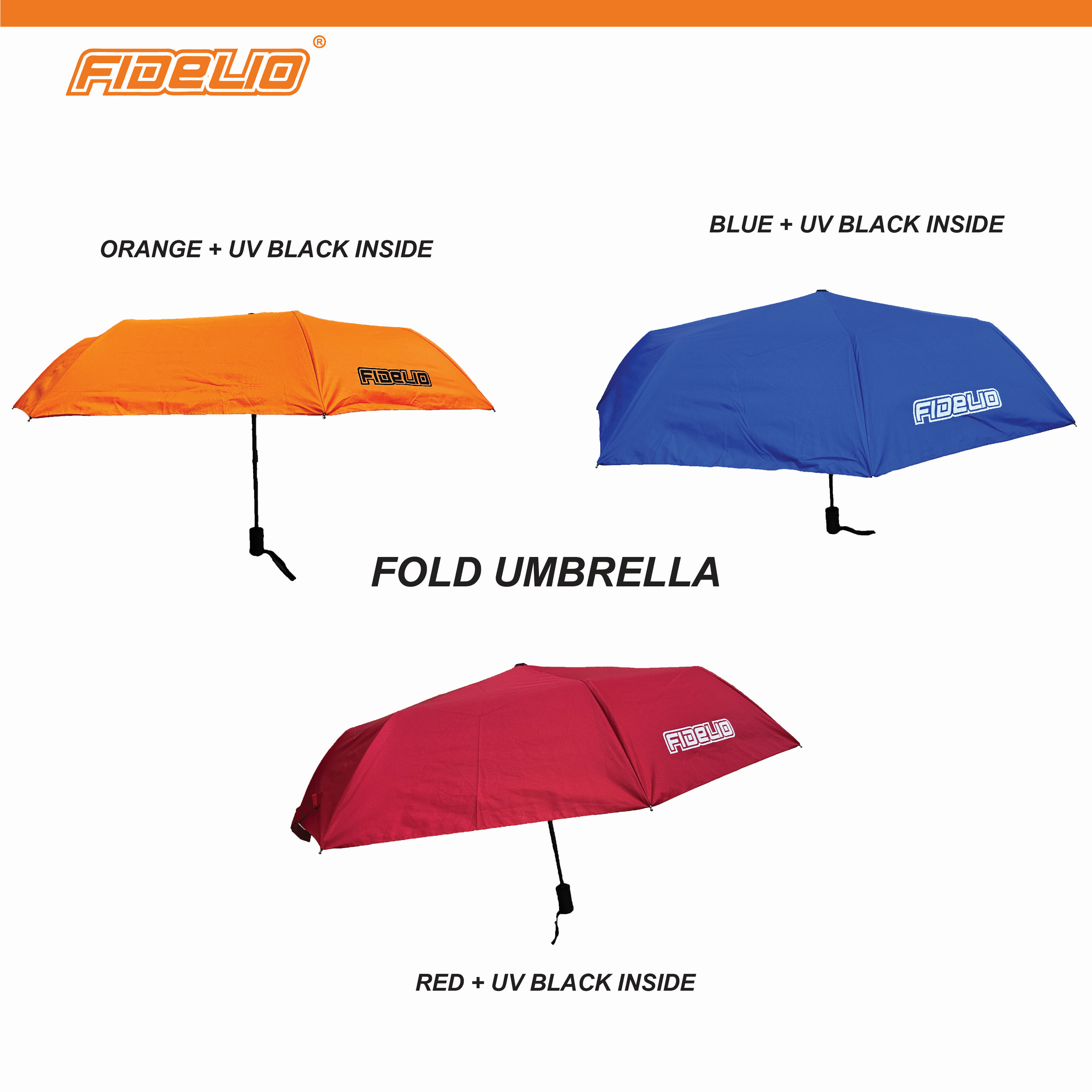 Fidelio Foldable Lightweight Umbrella  -Free Gift(Not For Sale)